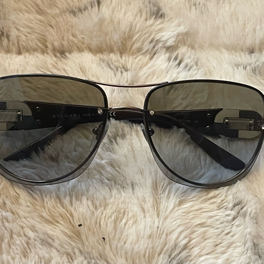 Bulgari Black Aviator Sunglasses